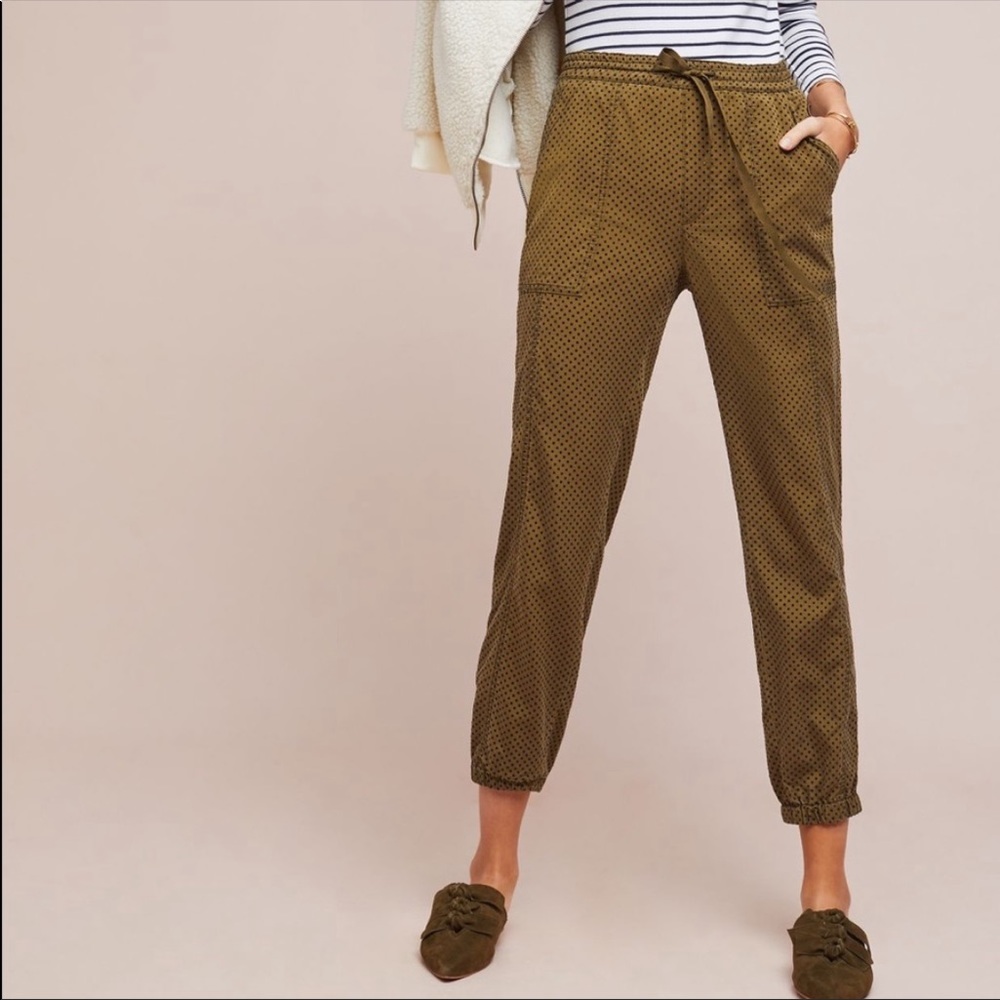 Anthropologie flocked joggers